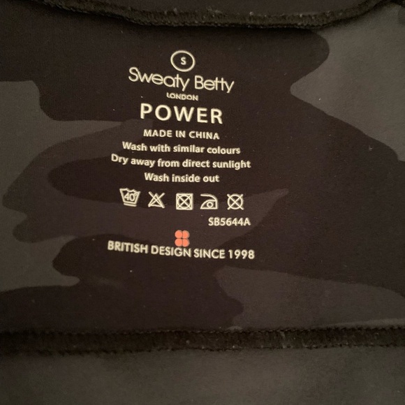 Sweaty Betty Black Tonal Camo Power Wokout Full Zip Stretch Jacket size Small - Picture 6 of 9